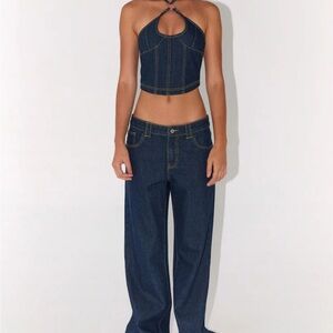 Denim Corset Top